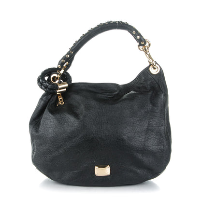 Jimmy Choo Calfskin Studded Small Sky Hobo Black 1 of 8