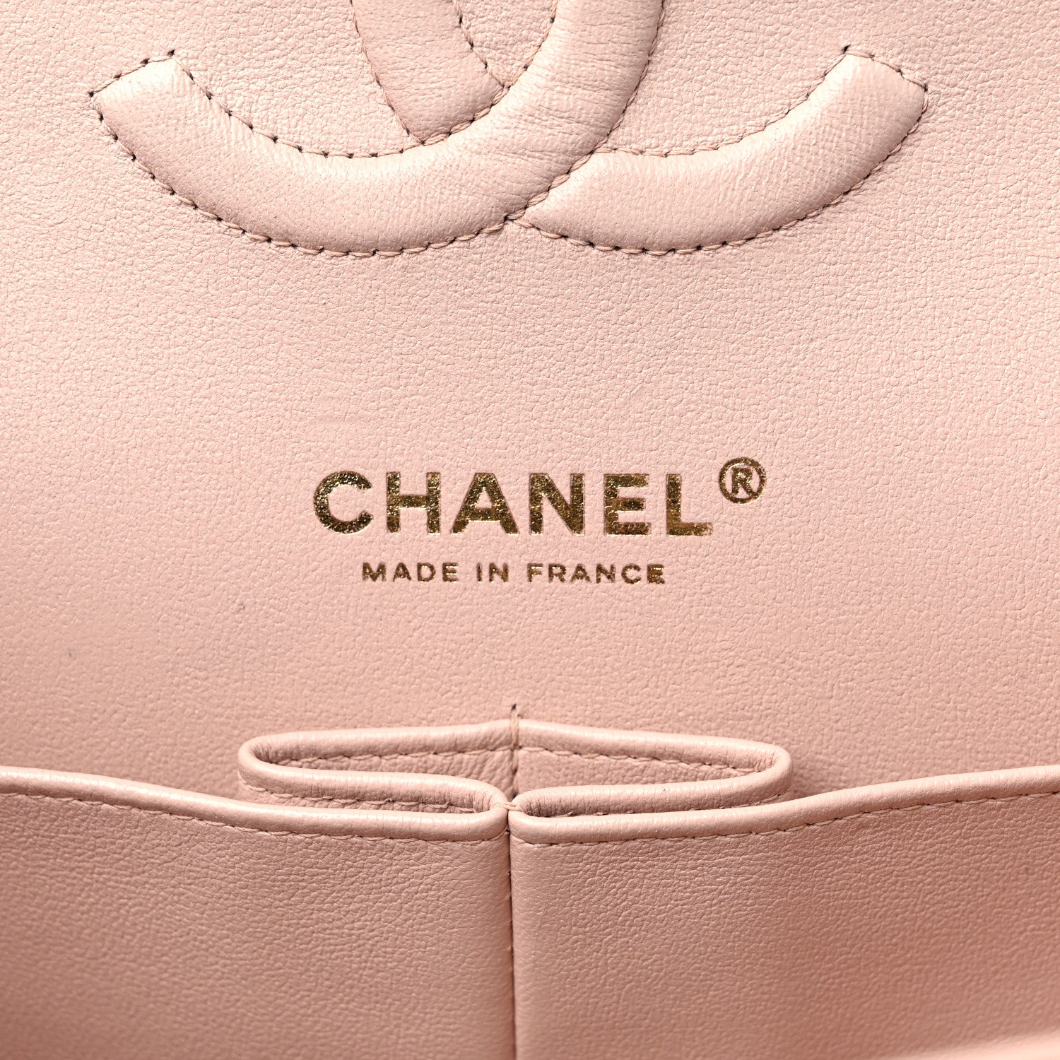 Chanel Caviar Quilted Medium Double Flap Light Beige 6 of 10