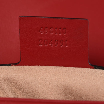Gucci Calfskin Matelasse Small GG Marmont Top Handle Shoulder Bag Hibiscus Red 7 of 9