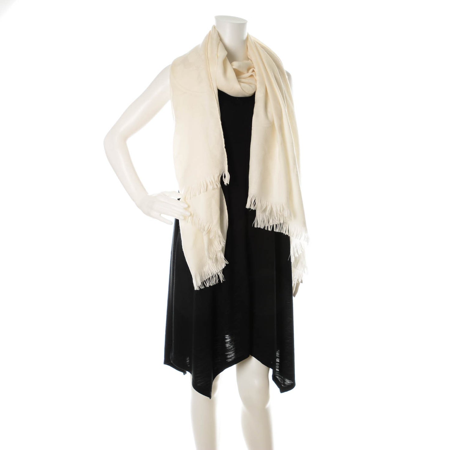 Cashmere Silk New Libris Stole Ivory