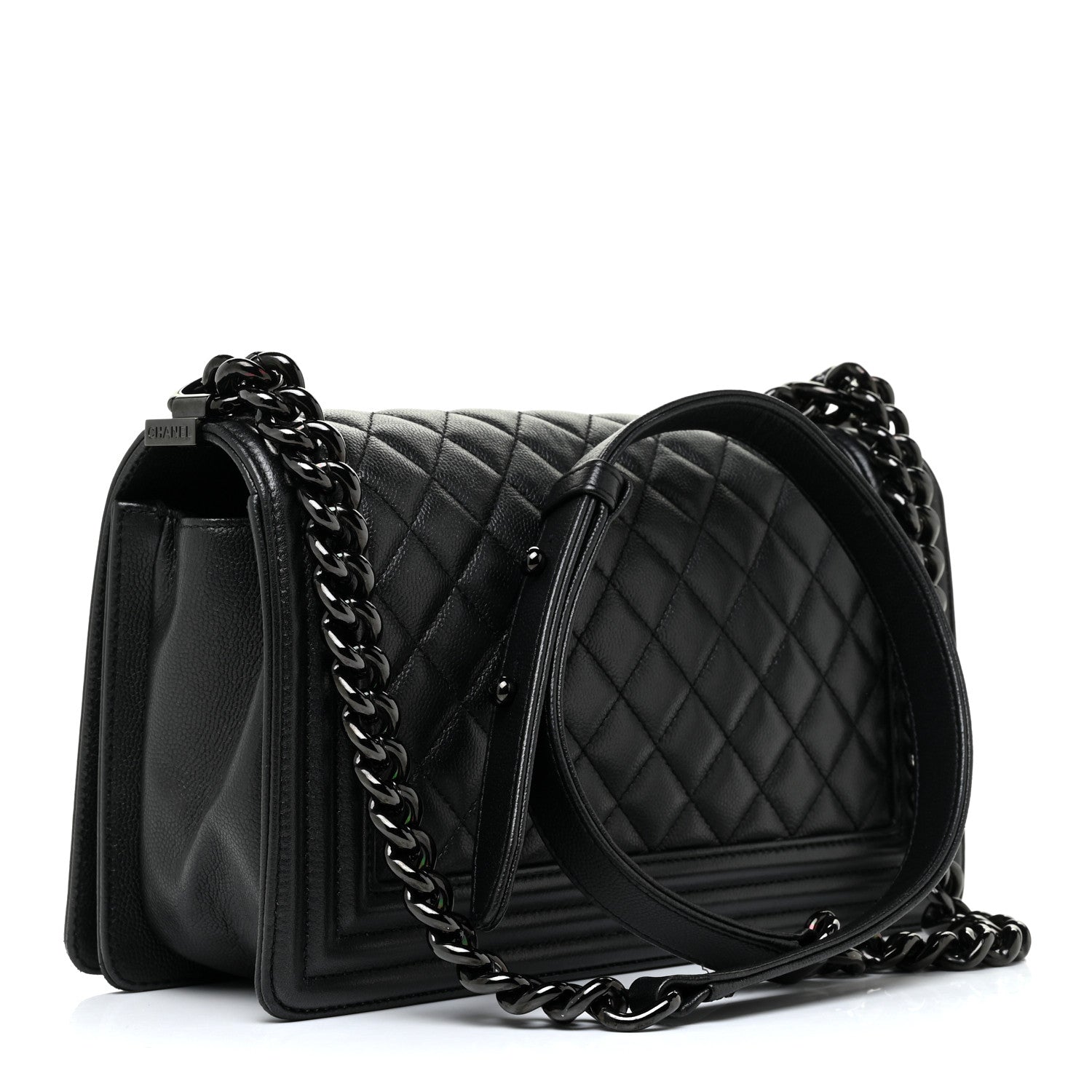 Chanel Caviar Quilted Medium Boy Flap So Black 3 of 13