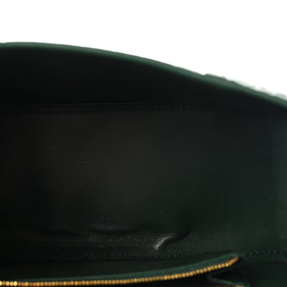Balenciaga Shiny Calfskin Crocodile Embossed Small Hourglass Top Handle Bag Forest Green 5 of 9