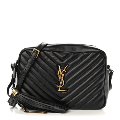 Saint Laurent Calfskin Matelasse Monogram Lou Camera Bag Black 1 of 9