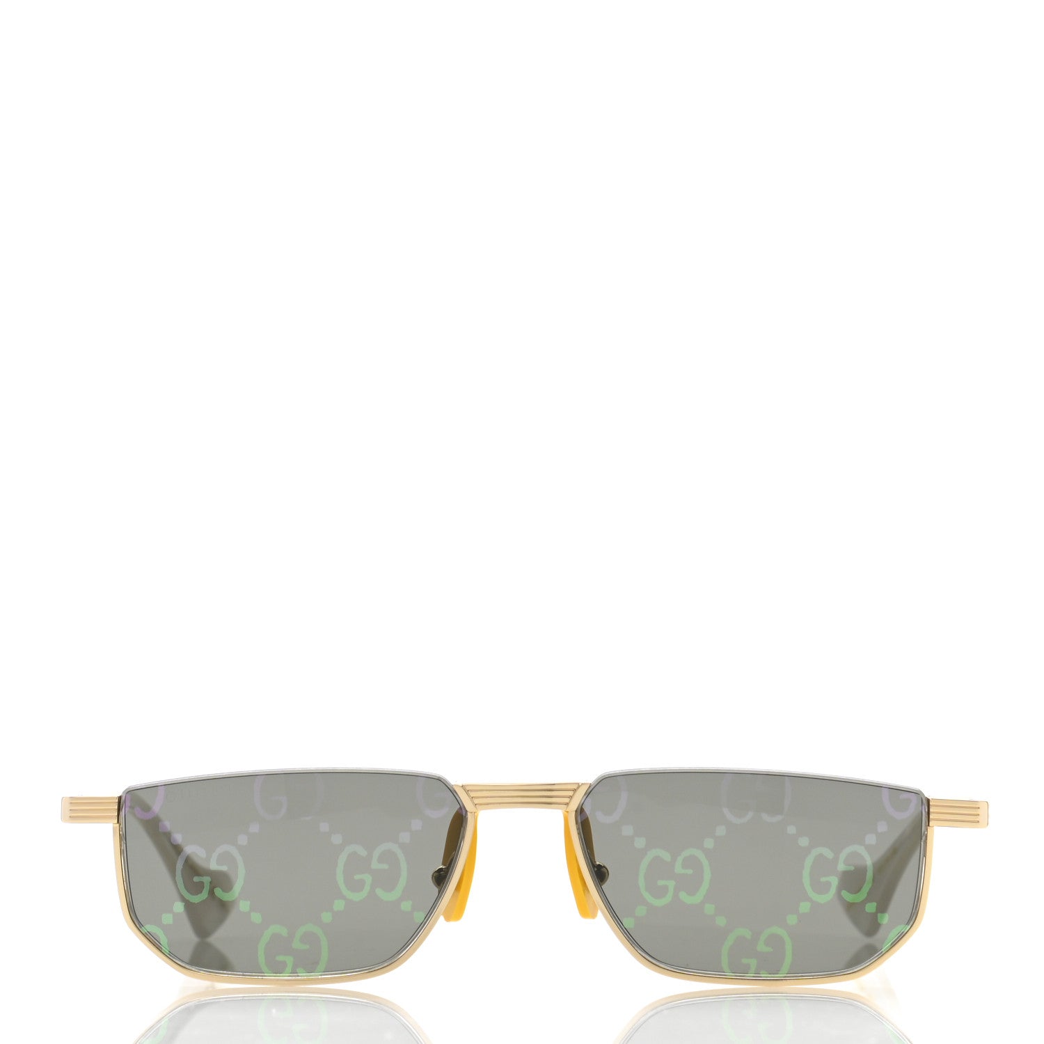 Gucci Metal Logo Sunglasses GG0627S Gold 2 of 9