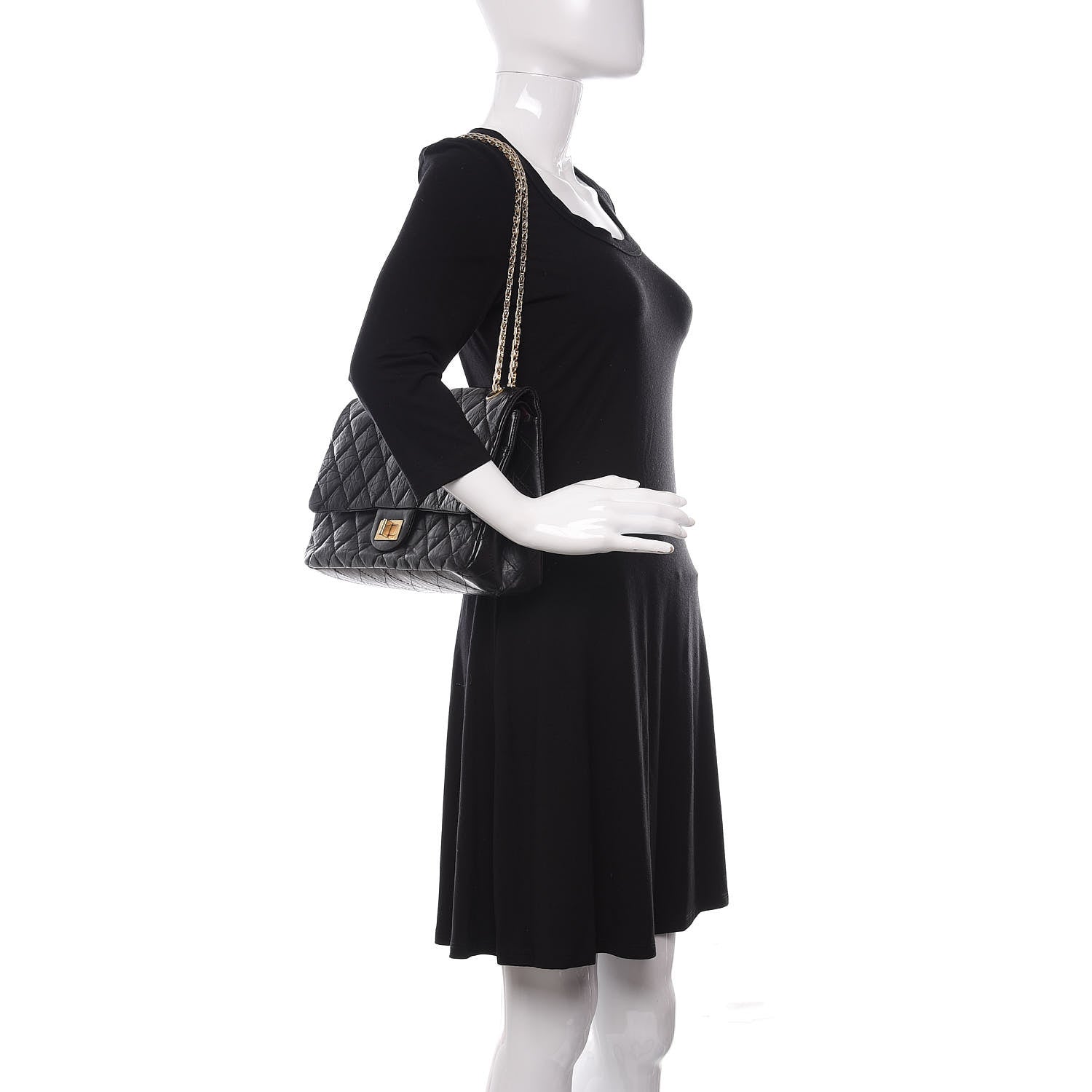 Chanel Aged Calfskin Quilted 2.55 Reissue 227 Flap Black 2 of 14