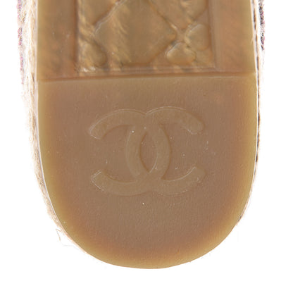 Chanel Toile Sequin CC Espadrilles 37 Pink Dark Pink 8 of 11