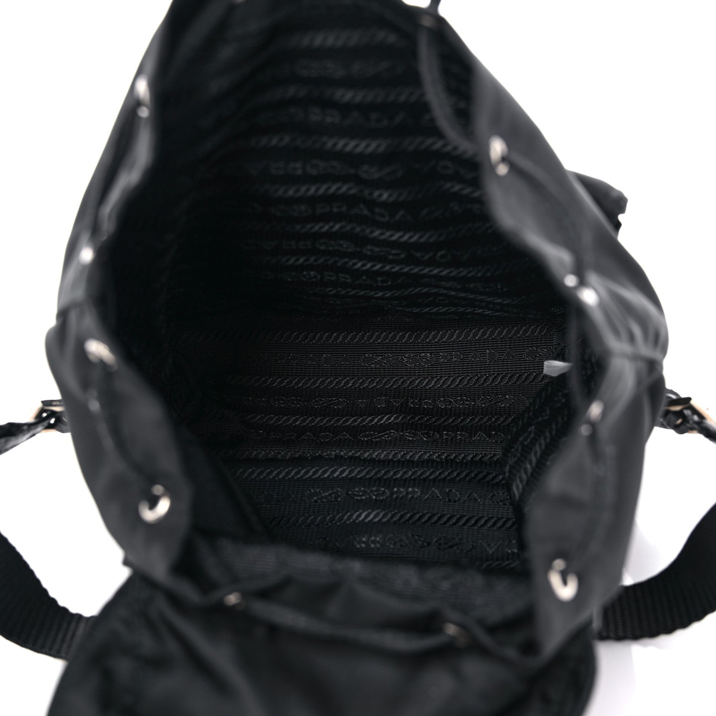 Nylon Vela Mini Crossbody Backpack Black