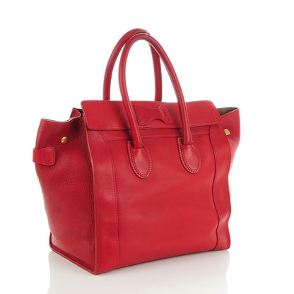 Celine Smooth Calfskin Mini Envelope Luggage Red 3 of 9