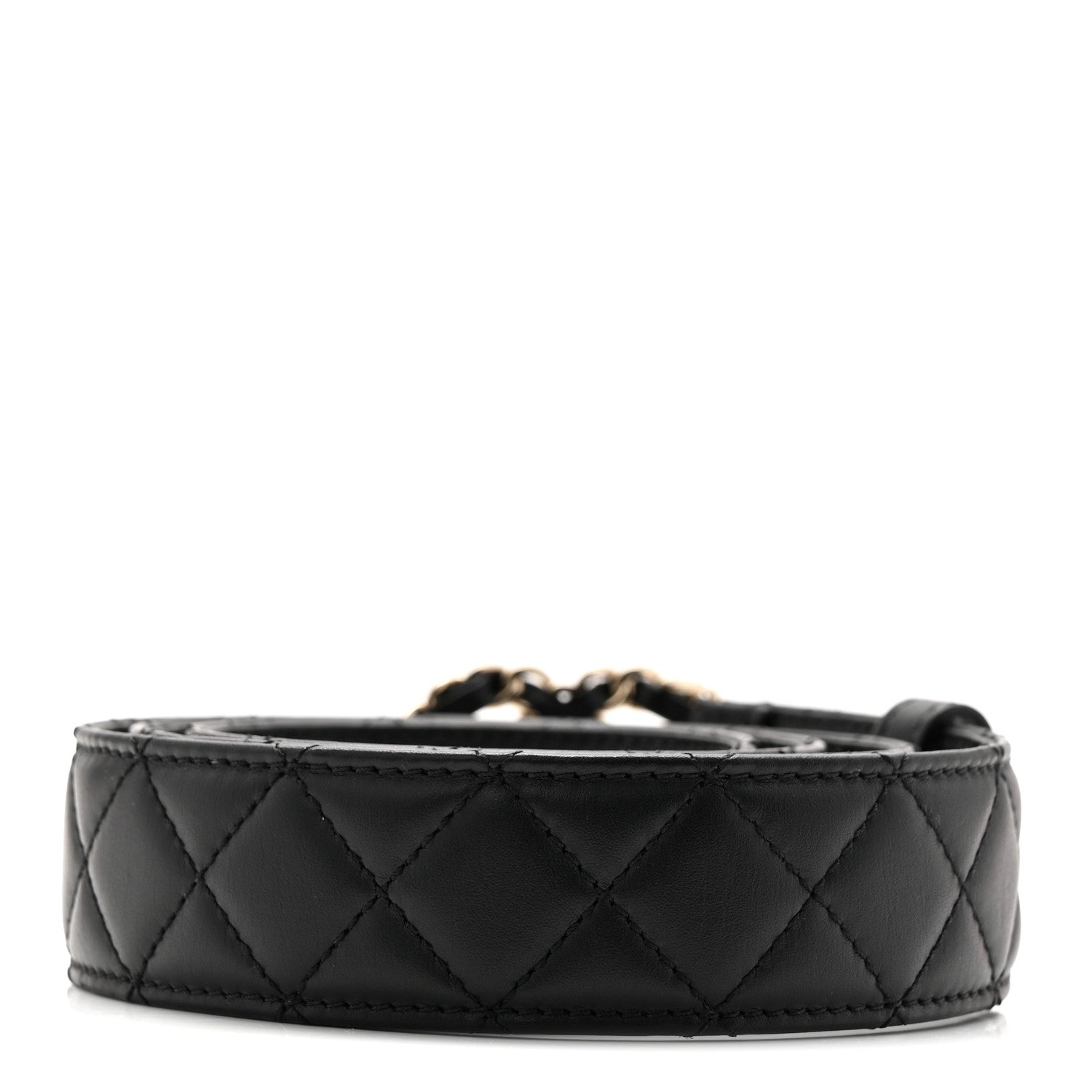 Chanel Calfskin Quilted CC Chain Belt 90 36 Black 2 of 6