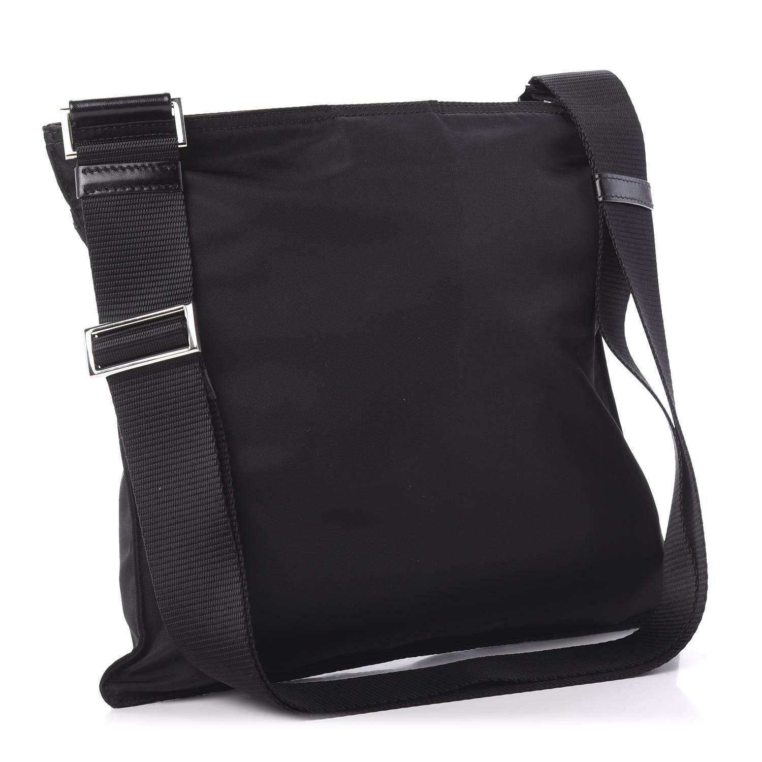 Prada Nylon Flat Messenger Bag Black 3 of 10