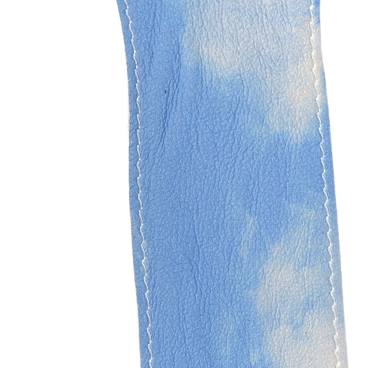 Lambskin Clouds Print Ribbon Handle Sky Blue