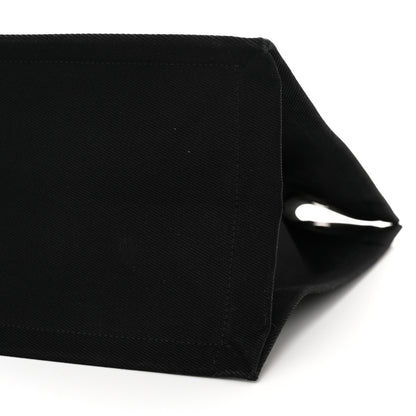 Saint Laurent Linen Calfskin Rive Gauche Tote Black 10 of 10