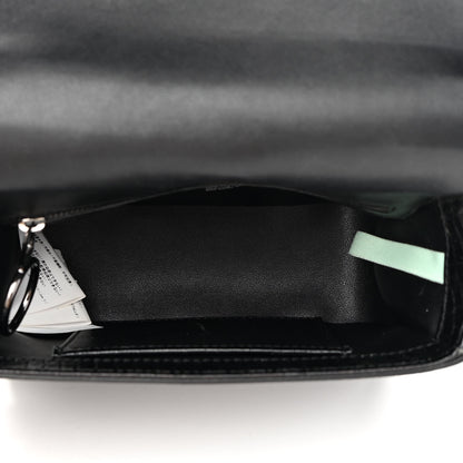 Off-White Calfskin Embossed Crocodile Binder Flap Bag Black 5 of 12