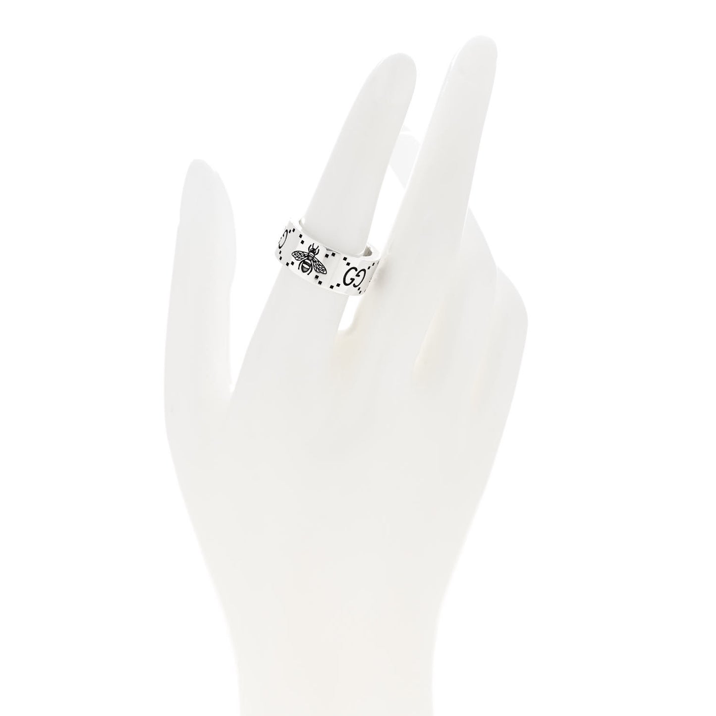 Sterling Silver GG Bee Band Ring 54 7