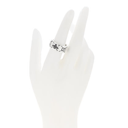 Gucci Sterling Silver GG Bee Band Ring 54 7 2 of 6