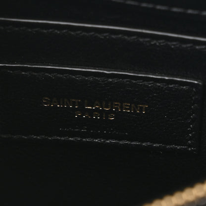 Saint Laurent Calfskin Y Quilted Monogram Small Loulou Chain Satchel Black 7 of 12