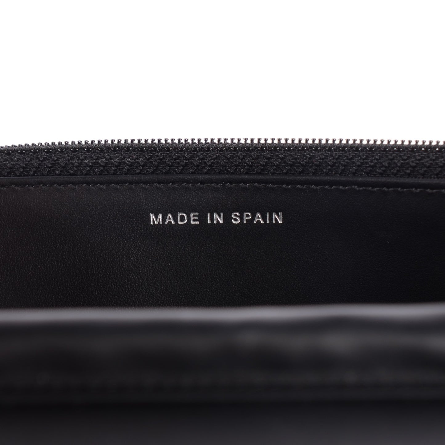 Distressed Patent Calfskin Quilted Reissue Wallet On Chain WOC Black