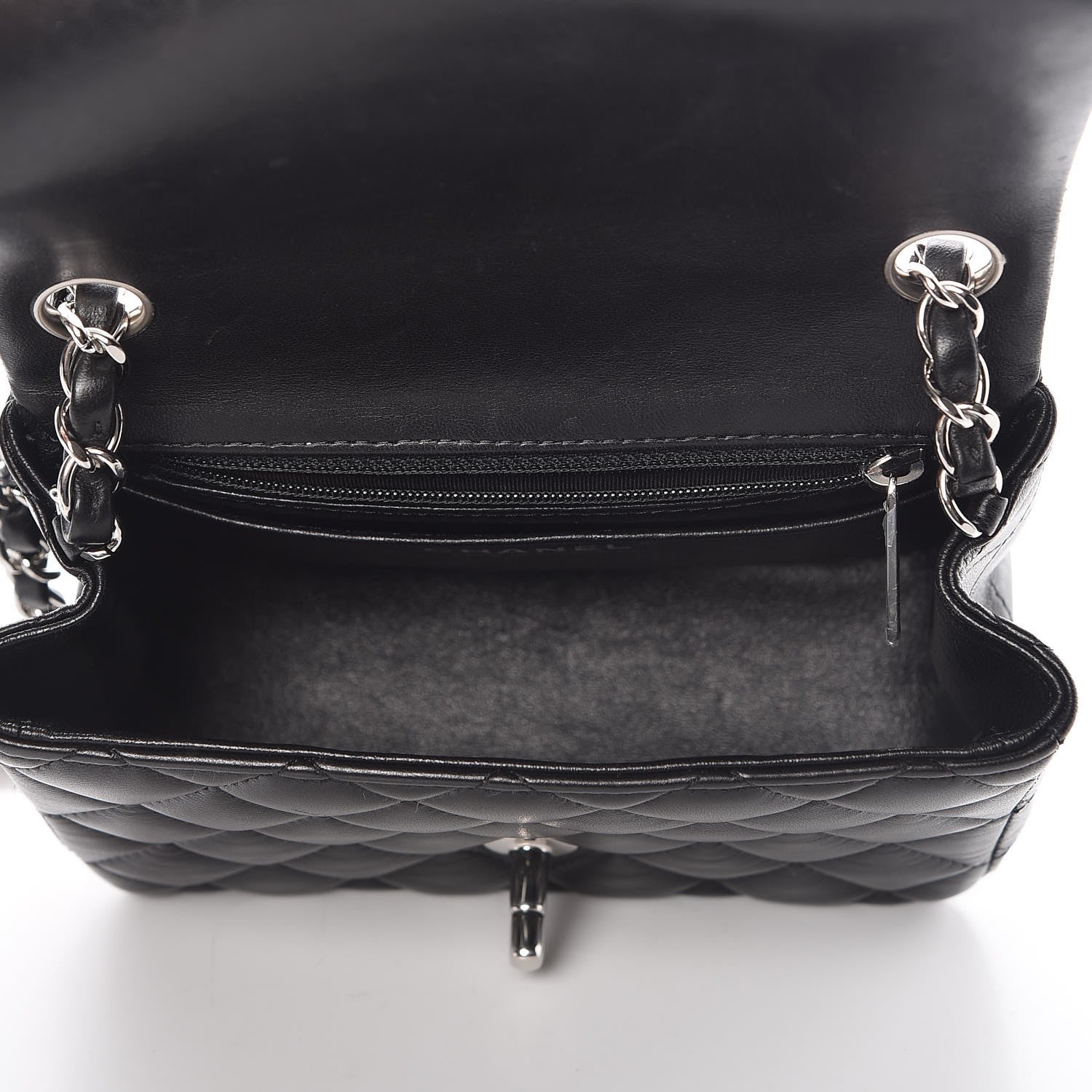 Chanel Lambskin Quilted Mini Square Flap Black 5 of 10