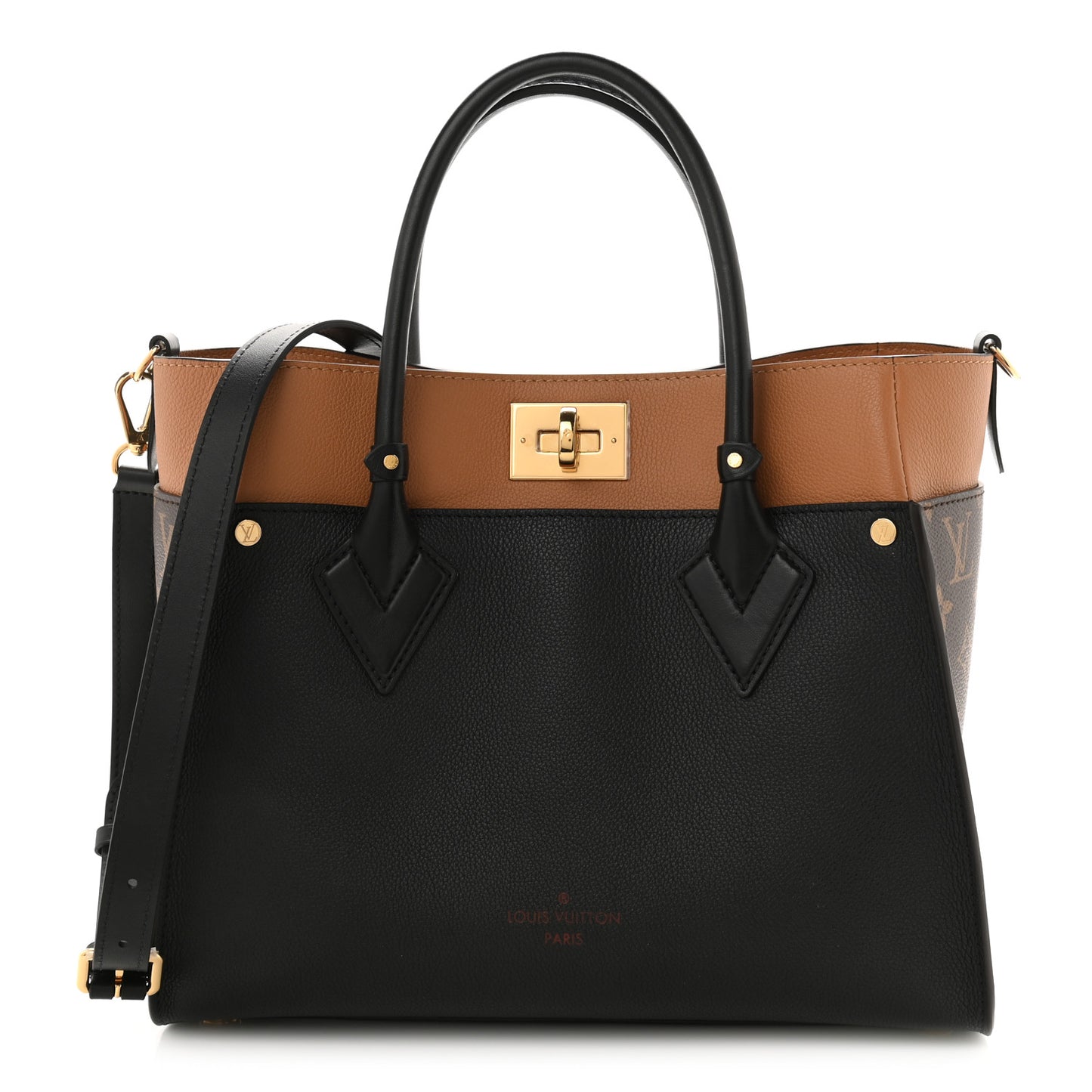 Calfskin Monogram On My Side Black