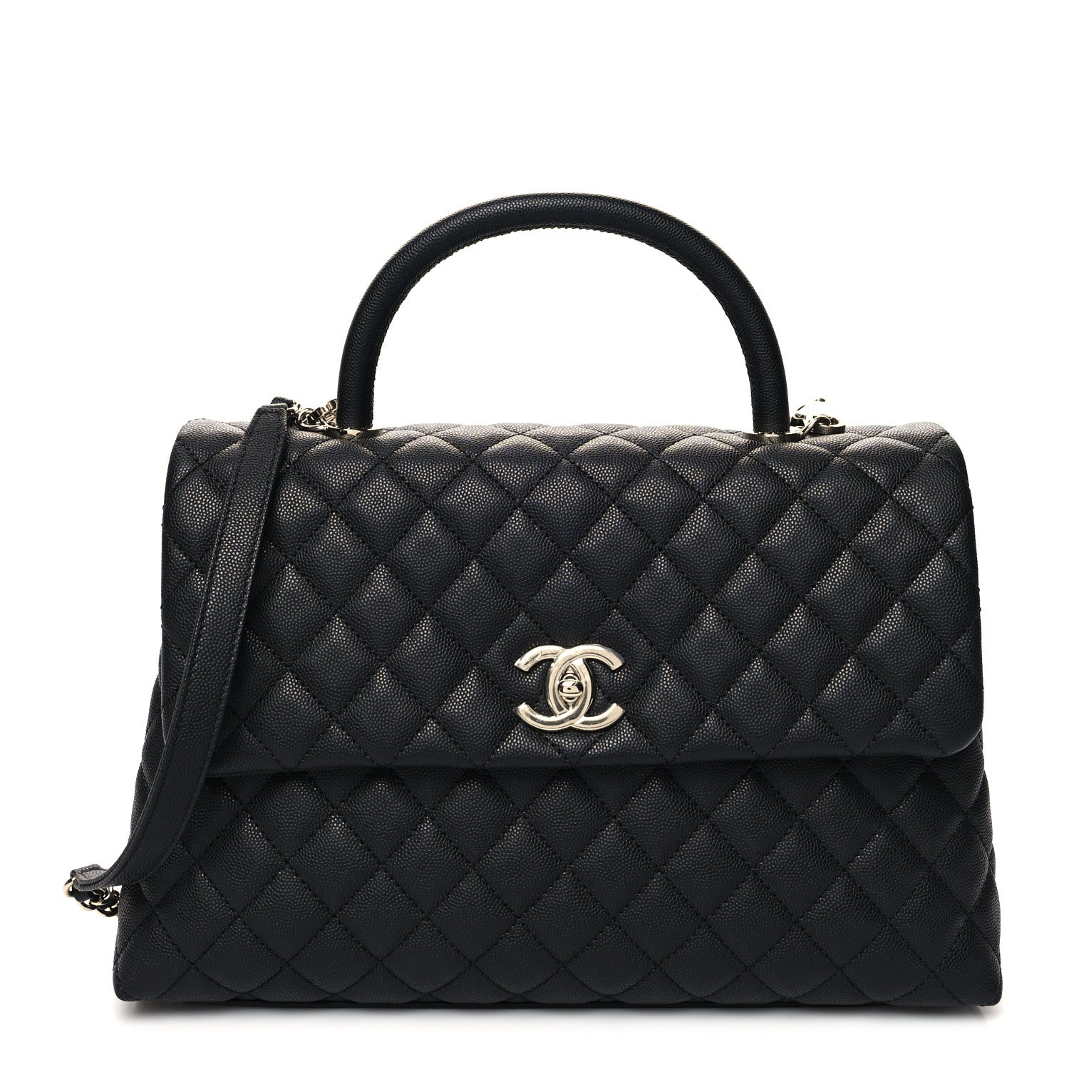 Chanel Caviar Quilted Medium Coco Handle Flap Black 1 of 10