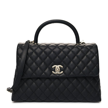 Chanel Caviar Quilted Medium Coco Handle Flap Black 1 of 10