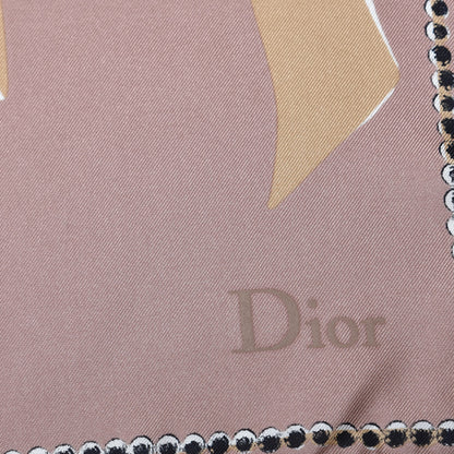 Christian Dior Silk Dior's Victim Print Square Scarf Pink 3 of 5