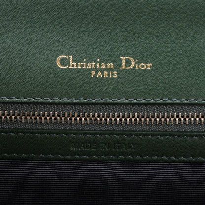 Christian Dior Ceramic Effect Deerskin Large Diorama Flap Bag Malachite Green 6 of 8