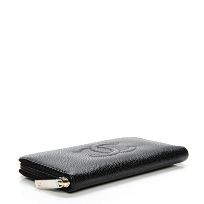 Chanel Caviar Large Timeless CC Zip Around Wallet Black 4 of 9