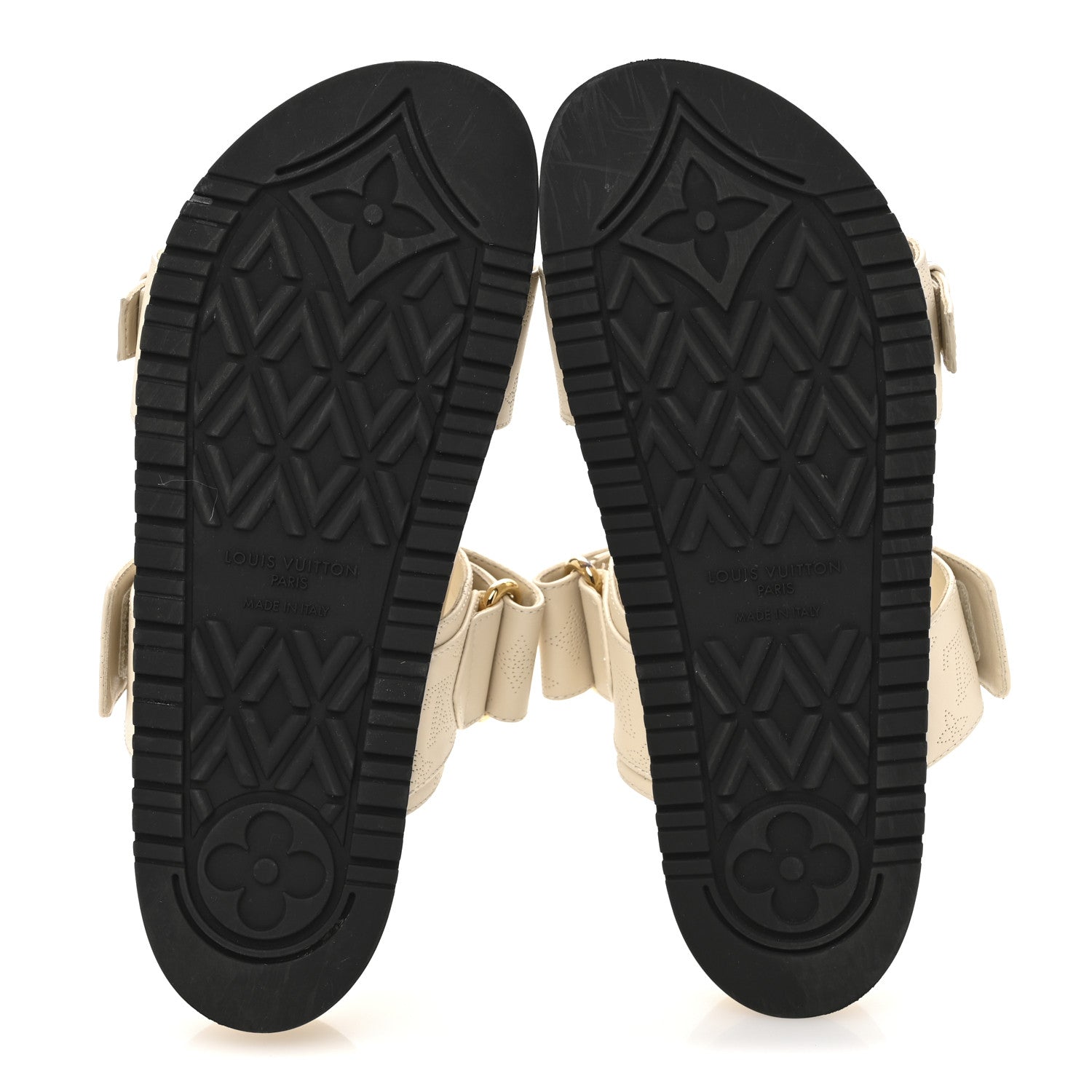 Louis Vuitton Mahina Bom Dia Flat Mule Sandals 37 Beige Clair 6 of 9