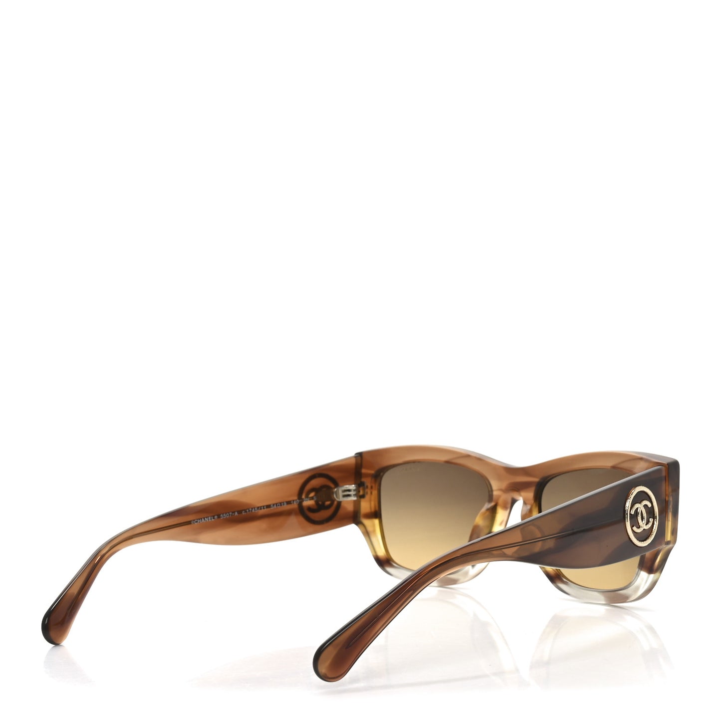Acetate Rectangle Sunglasses 5507 Brown Orange