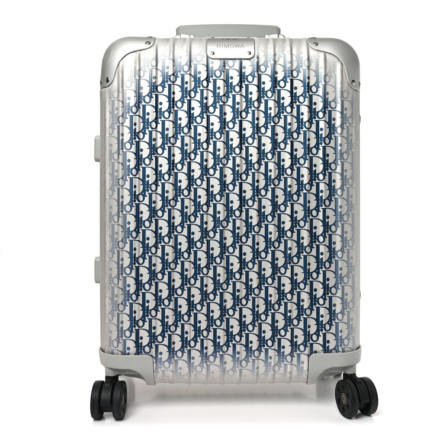 X RIMOWA Aluminum Gradient Carry On Luggage Blue Multi
