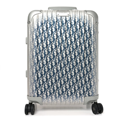 Christian Dior X RIMOWA Aluminum Gradient Carry On Luggage Blue Multi 1 of 8