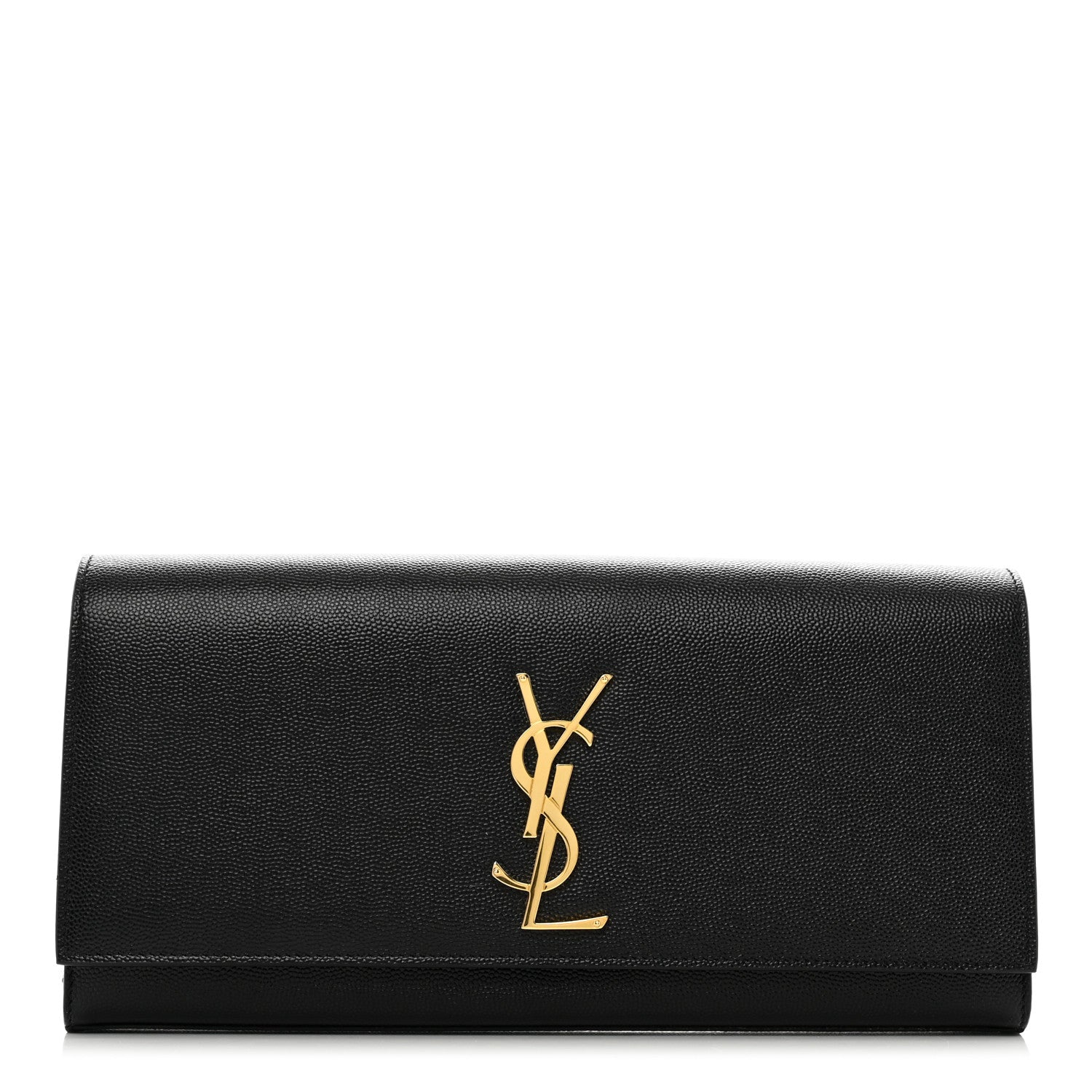 Saint Laurent Grain De Poudre Monogram Cassandre Clutch Black 1 of 9