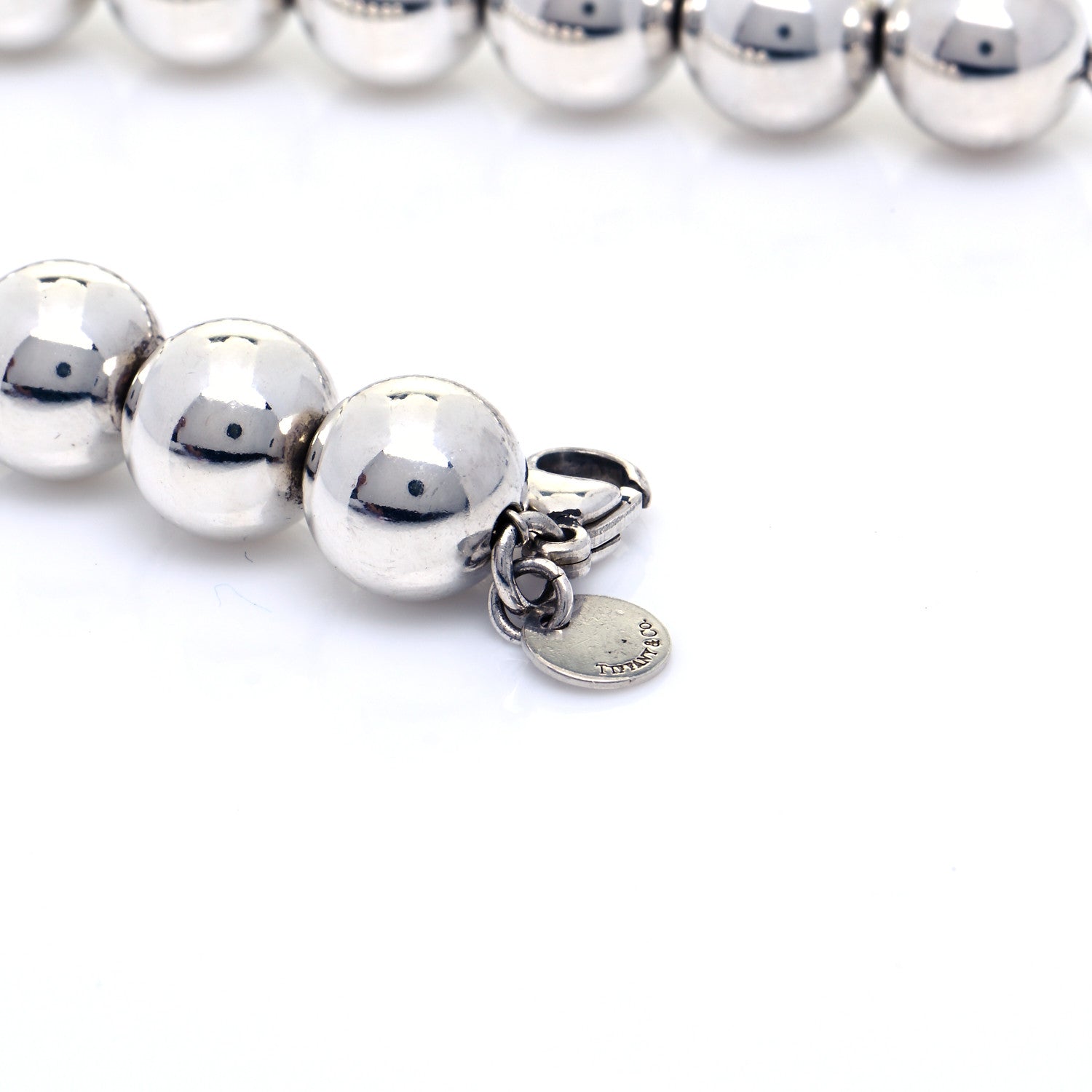 Tiffany Sterling Silver 10mm HardWear Ball Bracelet 5 of 8