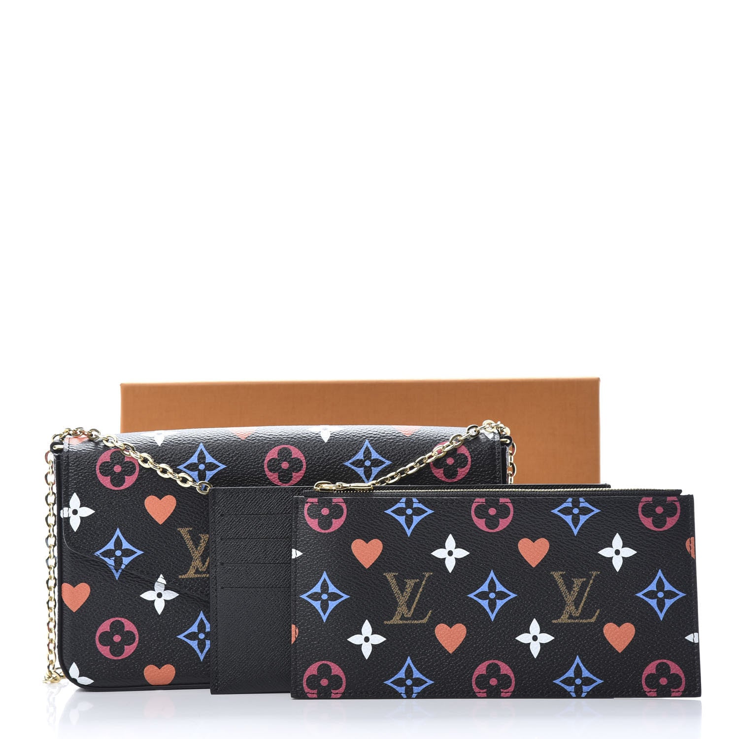 Louis Vuitton Game On Felicie Chain Wallet Black 13 of 13