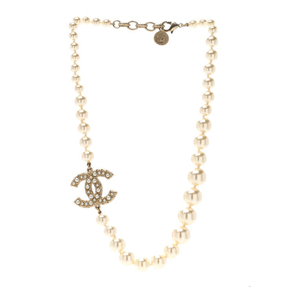 Chanel Pearl CC 100th Anniversary Necklace Light Gold 3 of 4