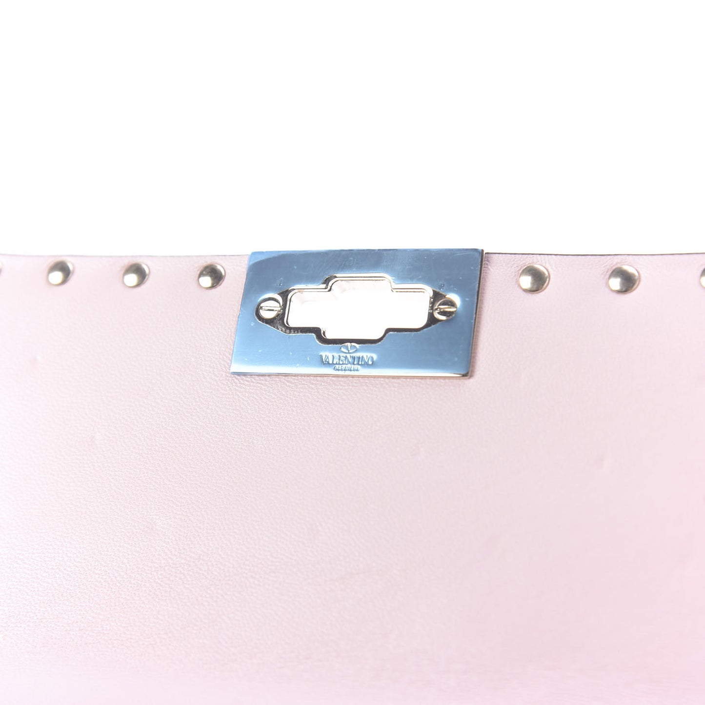 Nappa Medium Rockstud Spike Shoulder Bag Water Rose