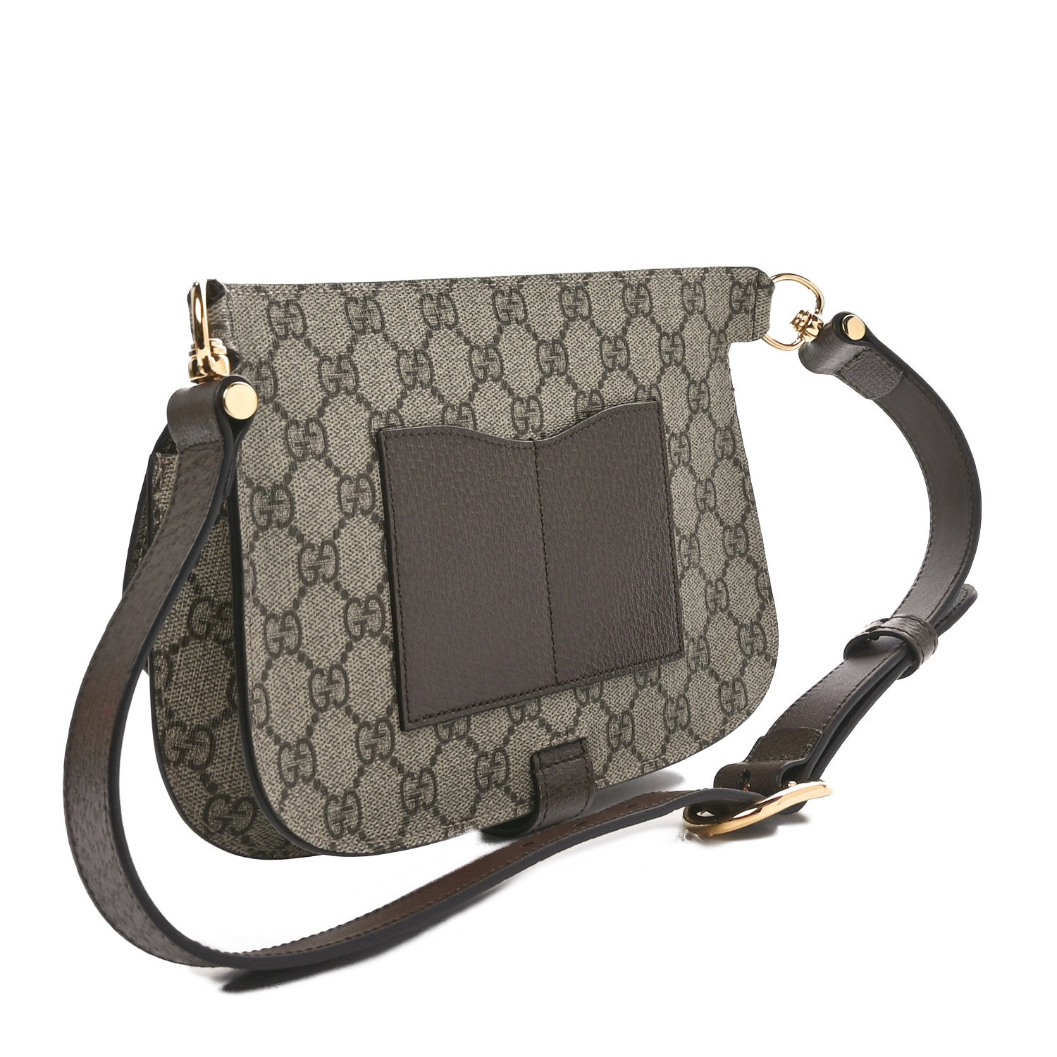 Gucci GG Supreme Monogram Textured Dollar Calfskin Blondie Belt Bag Beige Ebony New Acero 3 of 9