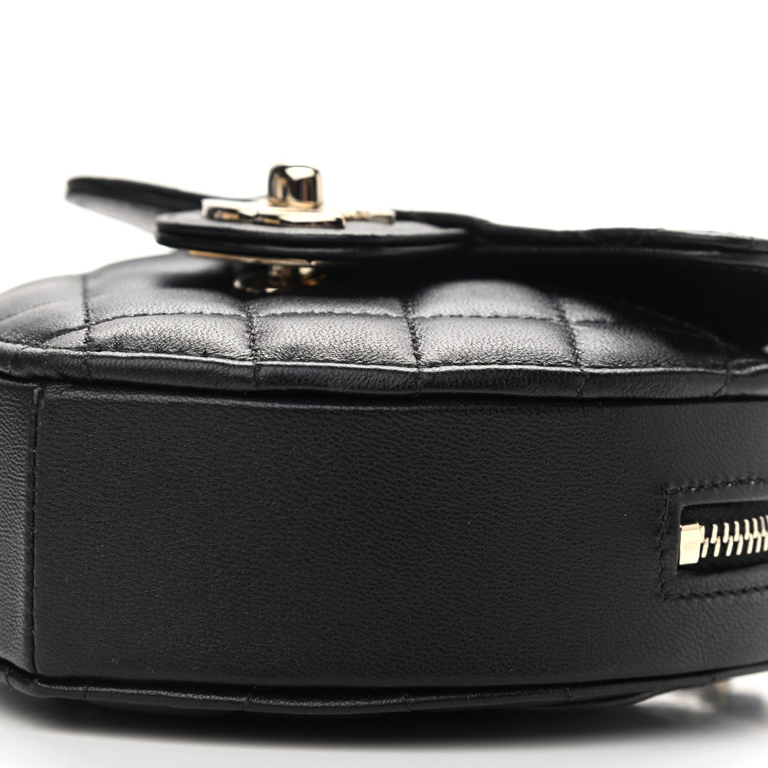 Chanel Lambskin Quilted CC In Love Heart Clutch With Chain Black 10 of 11