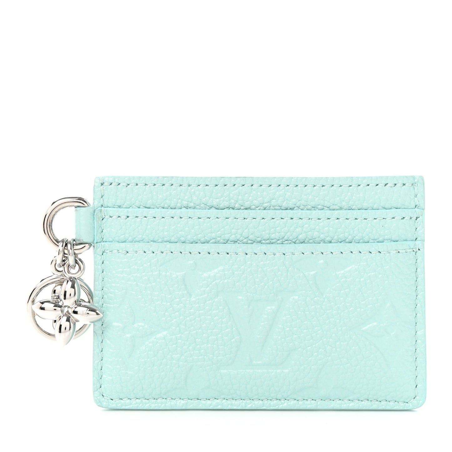 Empreinte Monogram LV Charms Card Holder Pearly Lagoon Turquoise