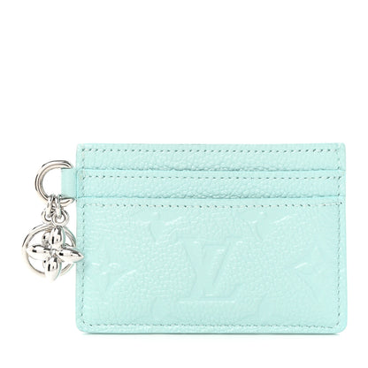 Louis Vuitton Empreinte Monogram LV Charms Card Holder Pearly Lagoon Turquoise 1 of 12