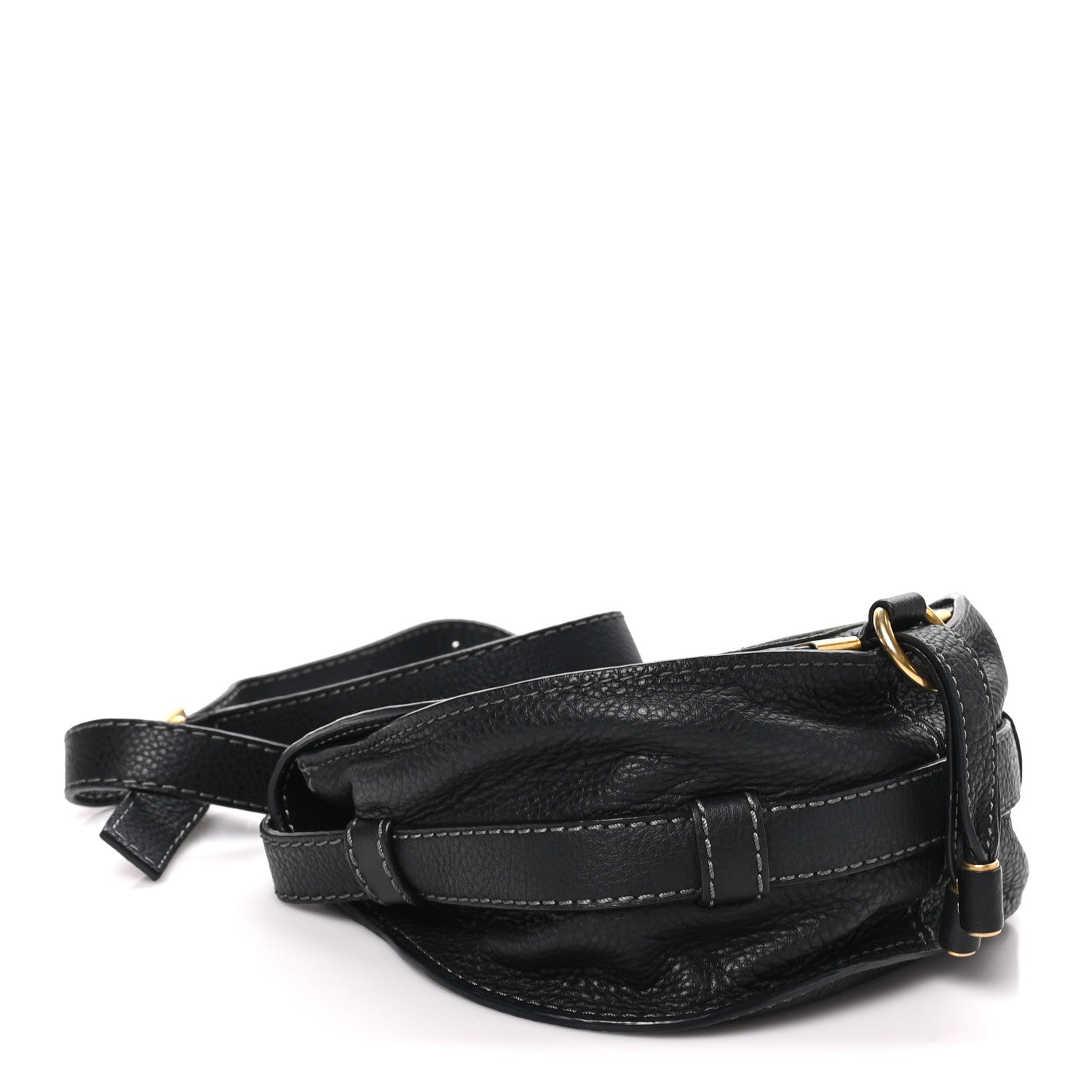 Chloe Calfskin Mini Marcie Round Crossbody Bag Black 4 of 9