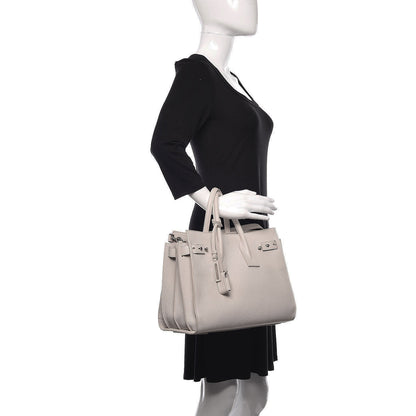 Saint Laurent Grained Calfskin Small Supple Sac De Jour Souris 2 of 13