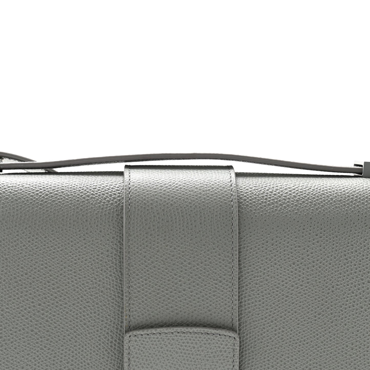 Ultra Matte Grained Calfskin 30 Montaigne Flap Bag Grey