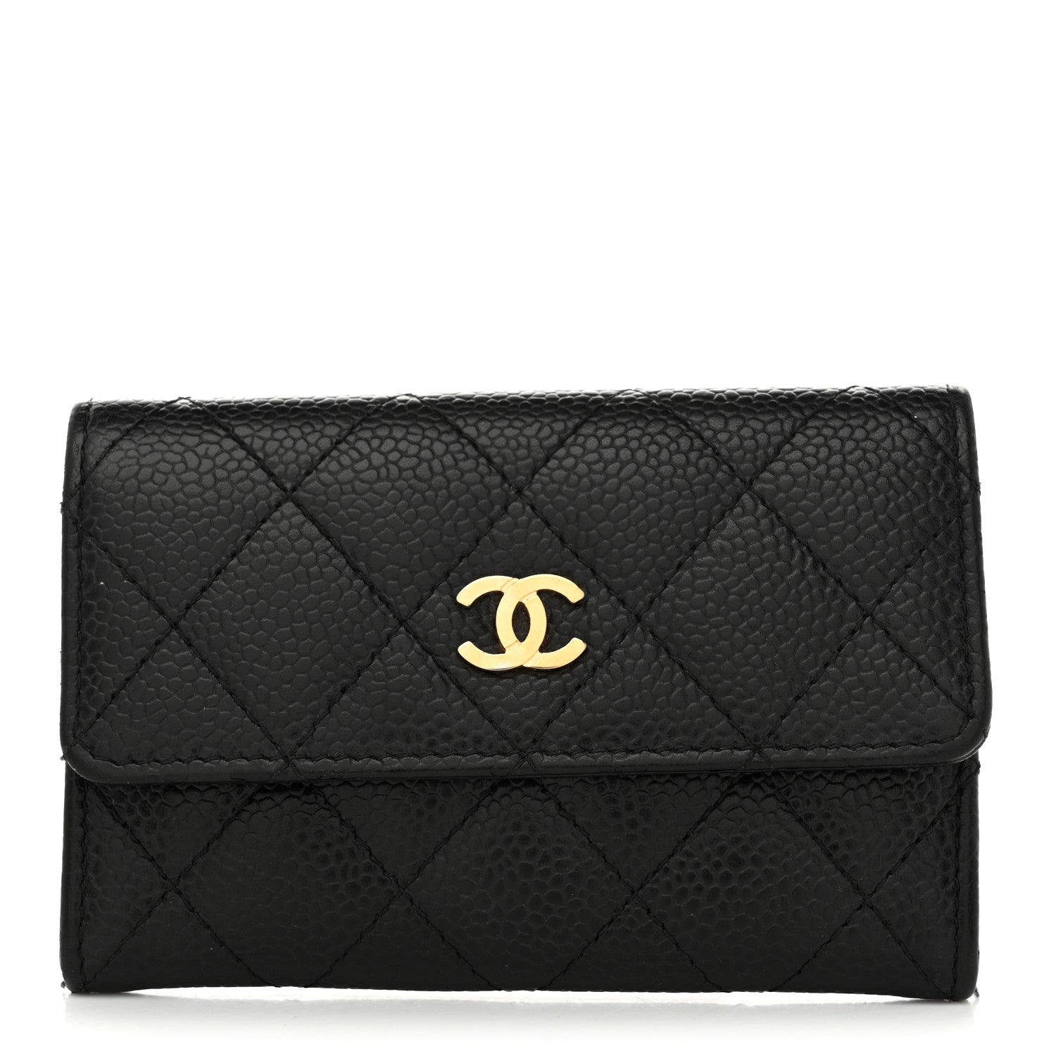 Chanel Caviar Quilted Flap Card Holder Black 1 of 10