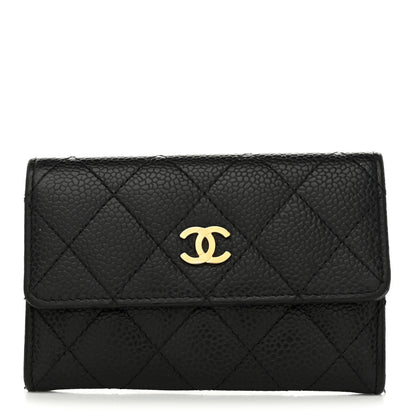 Chanel Caviar Quilted Flap Card Holder Black 1 of 10