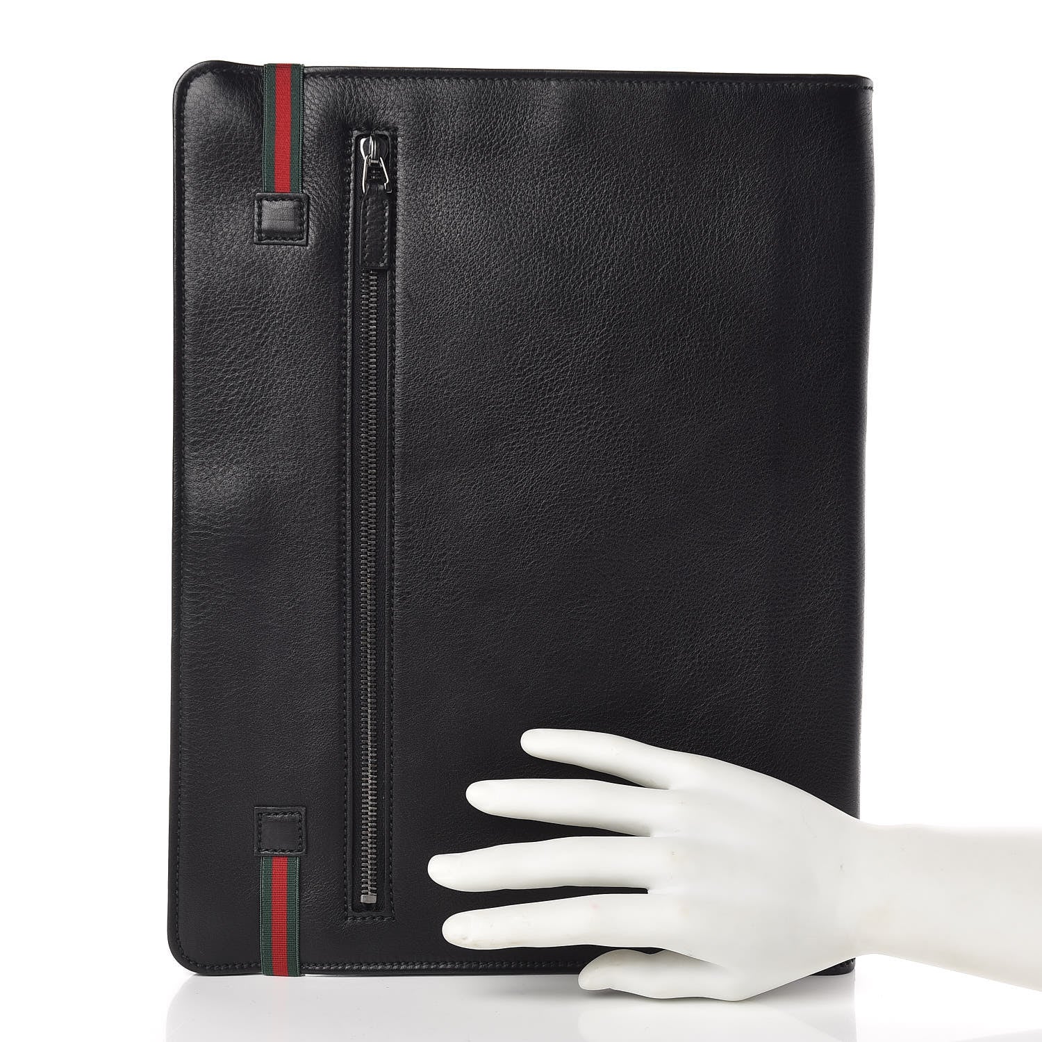 Gucci Calfskin Web Document Holder Black 2 of 8