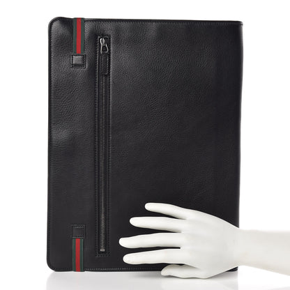 Gucci Calfskin Web Document Holder Black 2 of 8