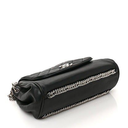 Chanel Washed Lambskin Quilted Bijoux Chain Accordion Flap Black 4 of 10