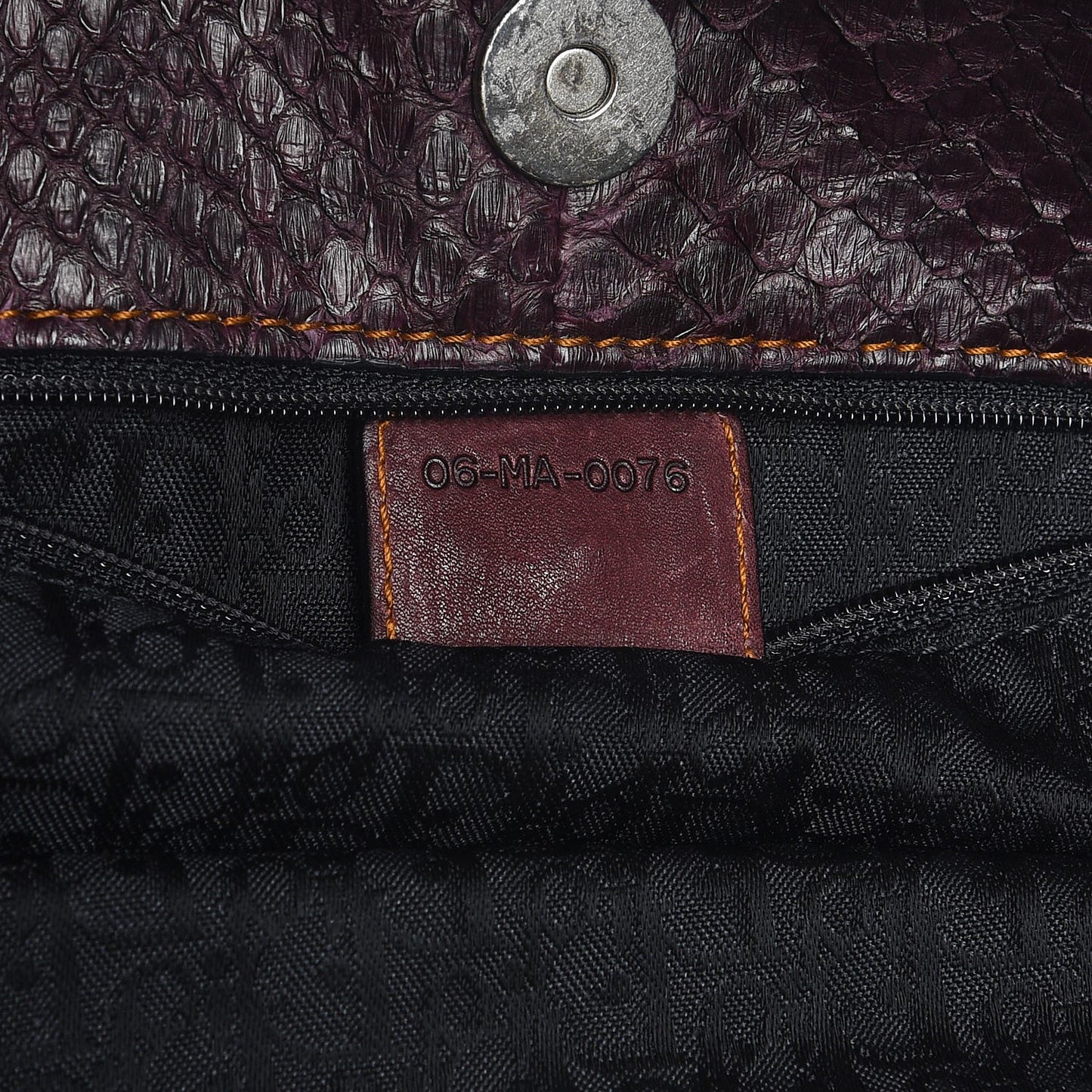 Python Calfskin Large Gaucho Red